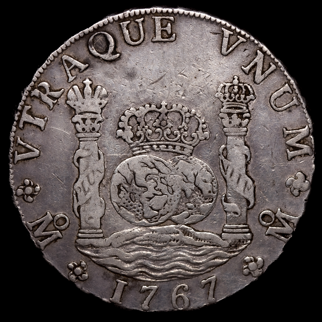 8 Reales Carlos III 1767 Ceca Mexico