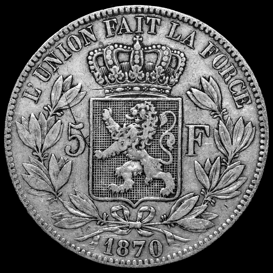 5 Francos Leopoldo II ROI 1870