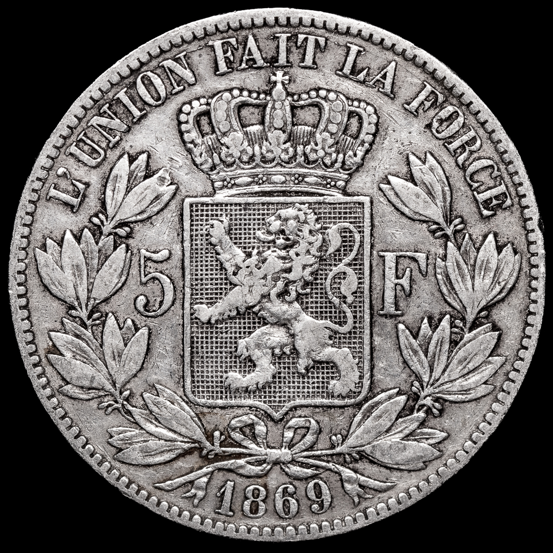 5 Francos Leopoldo II ROI 1869