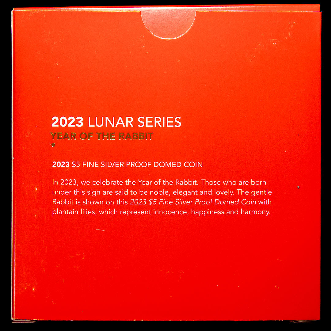 5 Dollars de Australia 2023 Serie Lunar Year Of The Rabbit